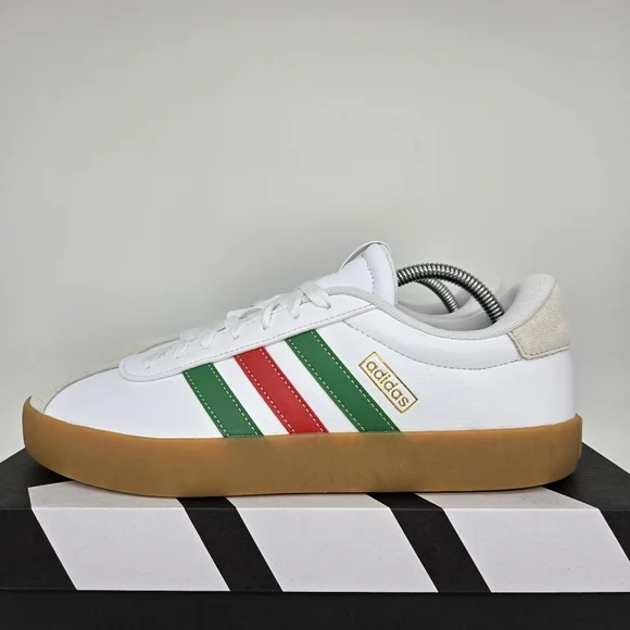 adidas gazelle silver green womens adidas VL Court 3.0 Mens Cushioned Leather Trainers